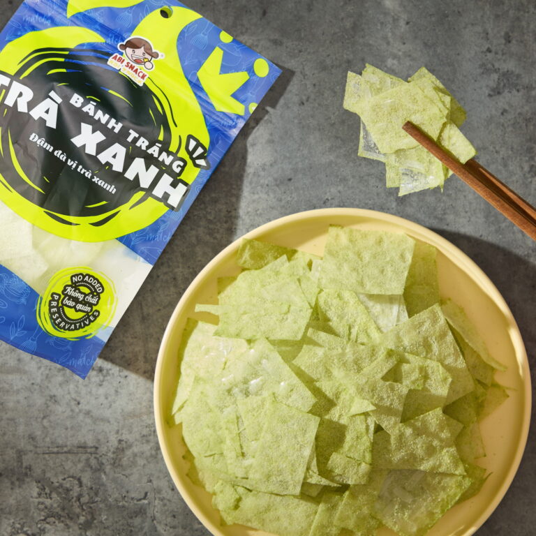matcha green tea rice paper snack